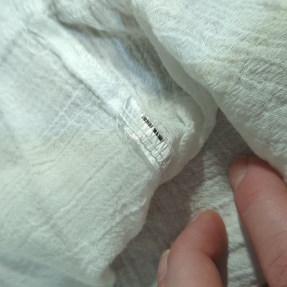 Tommy Bahama Girls Medium 7/8 Beach Cover Up Top White Pink Tassels - Picture 6 of 12